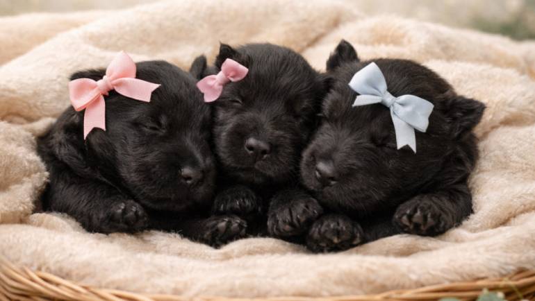 Scottish – Sono arrivati e sono in tre 2 femminucce e 1 maschietto.